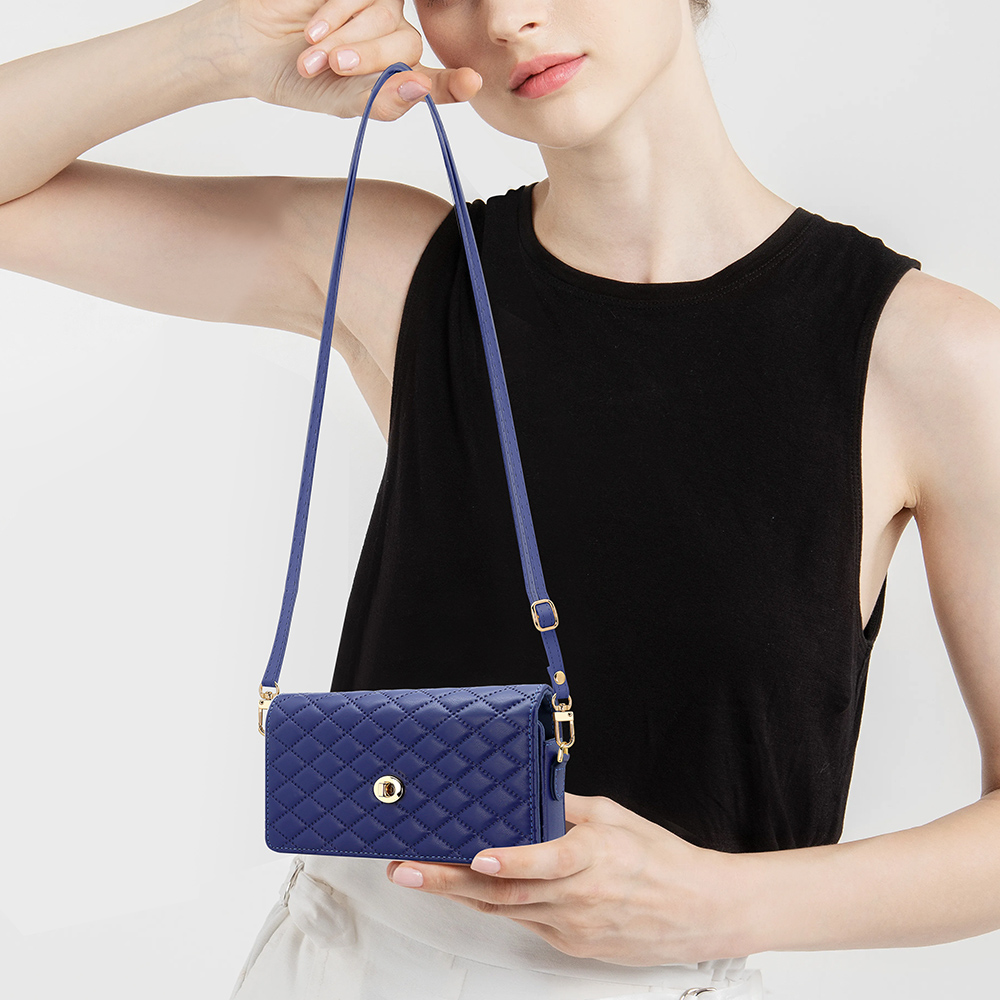 Luxury Bags - 調節可能なクロスボディストラップ付き携帯電話ウォレットバッグ、ユニバーサル高級PUレザー製携帯電話バッグ（iPhone/Samsung/Huawei対応）