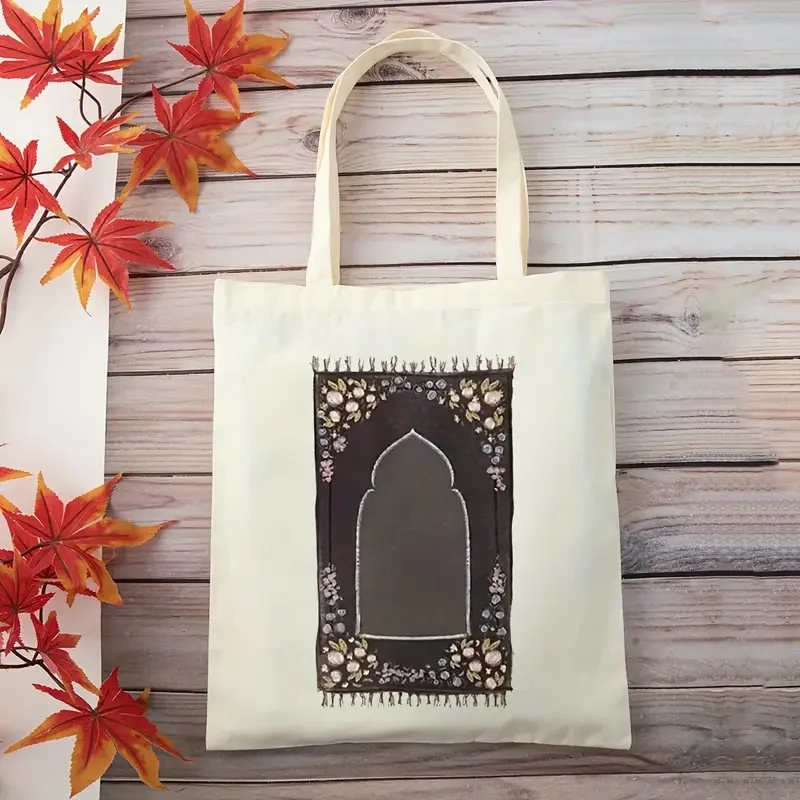 Canvas Tote Designer - イスラム教徒スタイルのトートバッグ キリスト教徒のトートバッグ 魔女の不気味な季節デザイン アウトドアのお祭りやハロウィーンの装飾に最適