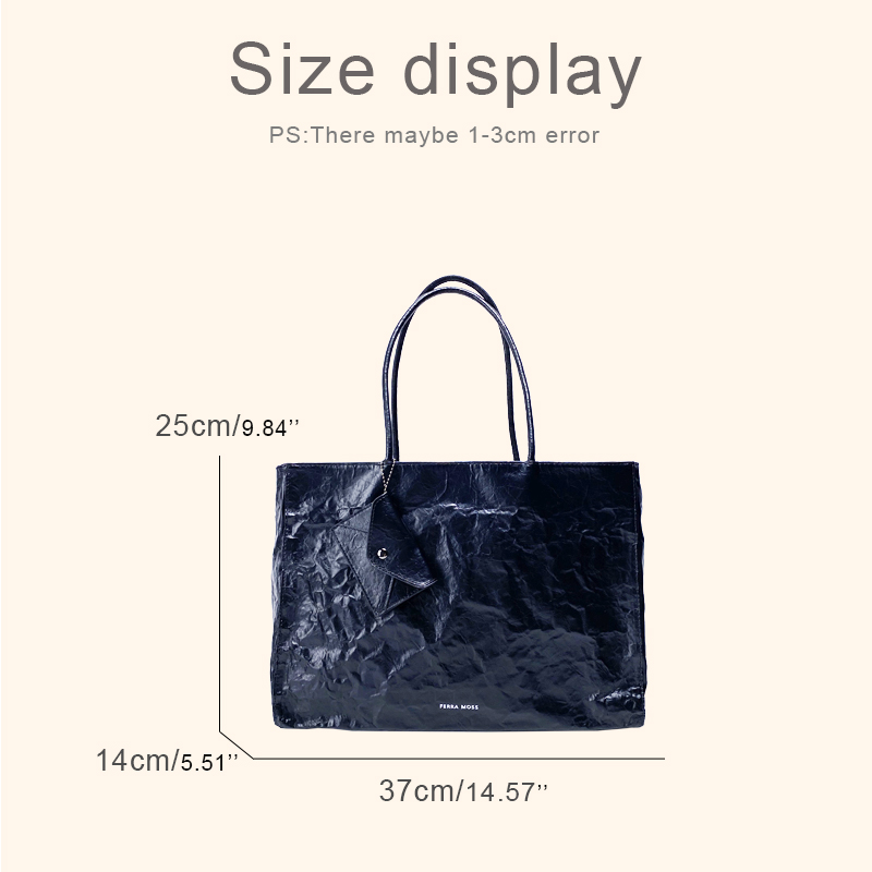 韓国カジュアルクラフト紙トートバッグ女性の高級デザイナーハン - Luxury Tote Bags With Zipper のレビューと価格