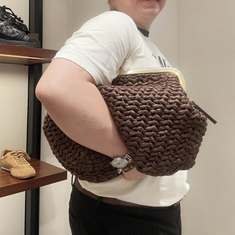 手織りキスロックフレームショルダーラフィアビーチバッグ女性用 - Luxury Bags Made のレビューと価格