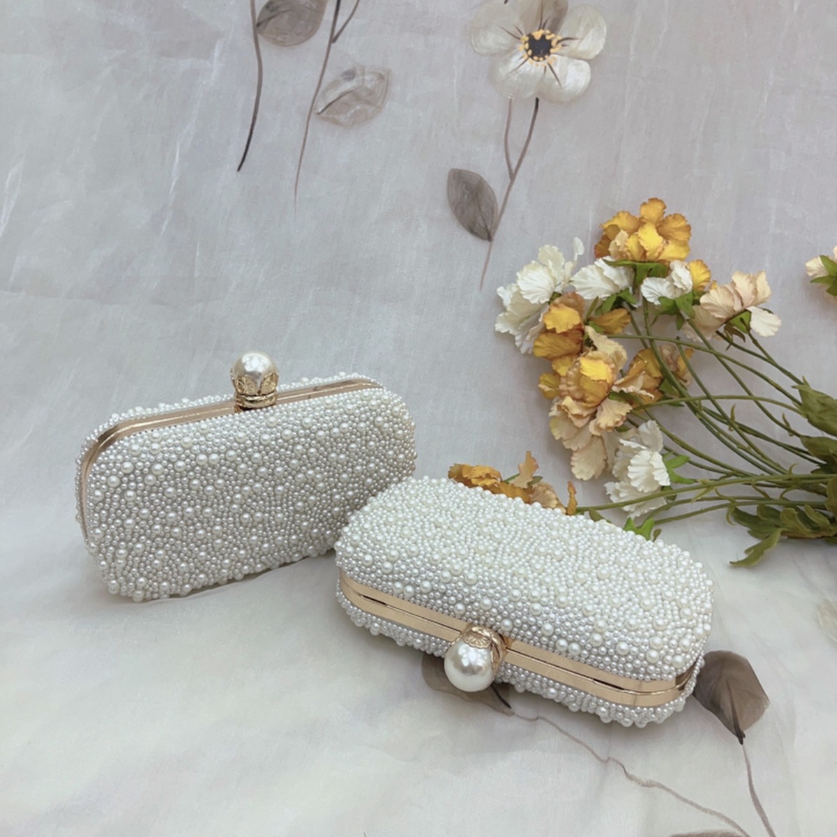 高級ウェディングイブニングドレスバッグチェーンショルダーバッ - Luxury Bags Made のレビューと価格