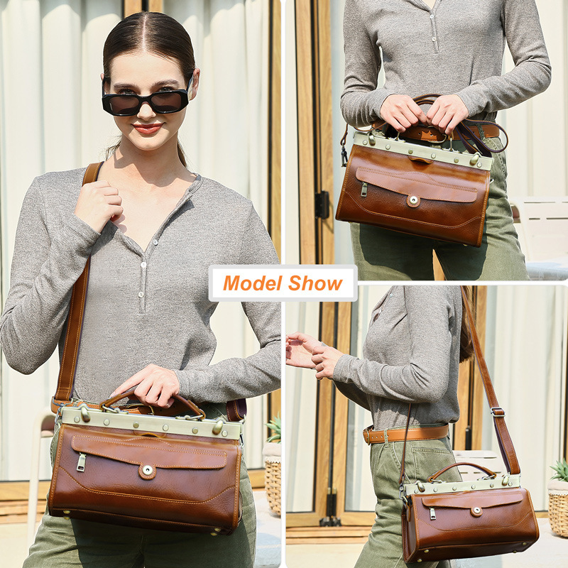 フルグレインラム牛革レディースハンドバッグ、多機能コンパート - Luxury Bags のレビューと価格