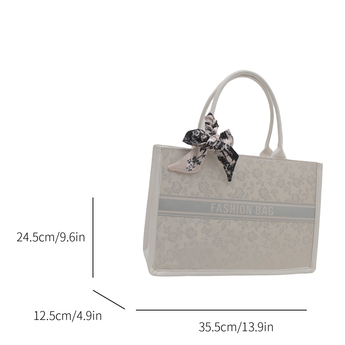 高級感あふれるエレガントな女性用トートバッグ、刺繍ブーケ柄P - Luxury Tote Bags With Zipper のレビューと価格