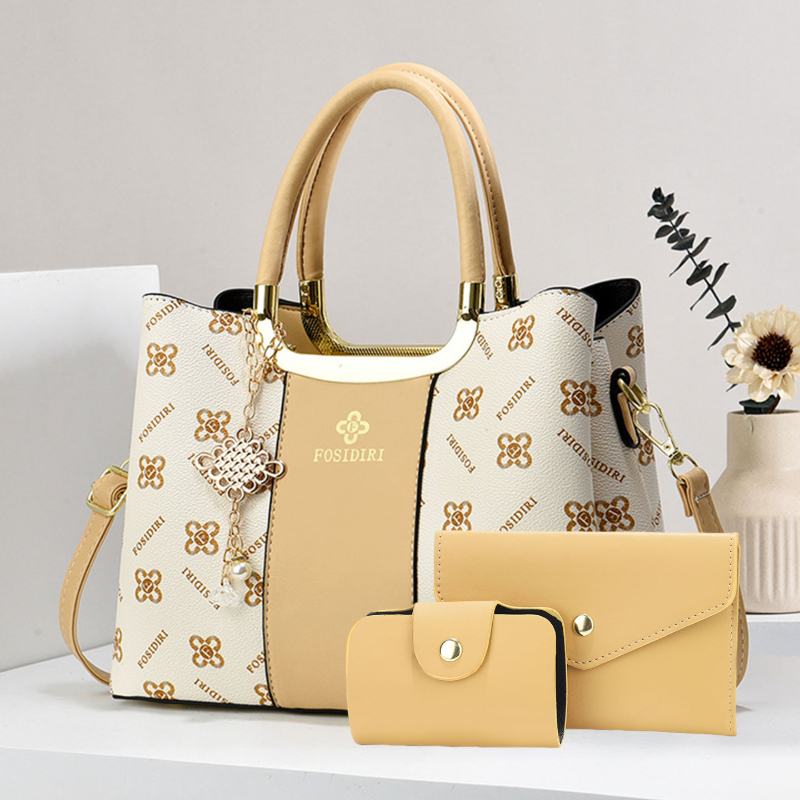 ライトラグジュアリー高級プリントハンドバッグ（女性用）、3ピ - Luxury Bags のレビューと価格