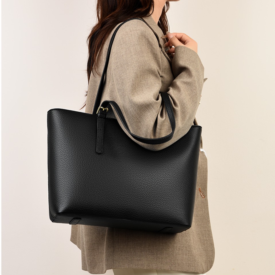 ソリッドカラーの女性のショルダーバッグソフトレザーハンドバッ - Luxury Tote Bags With Zipper のレビューと価格