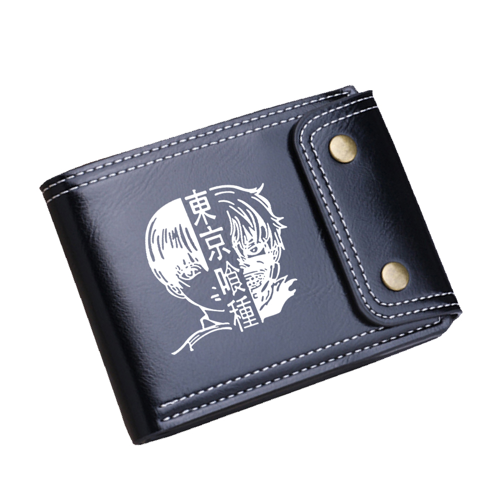アニメ東京グール高級ショートウォレットIDカードホルダーPU - Luxury Bags In Tokyo のレビューと価格