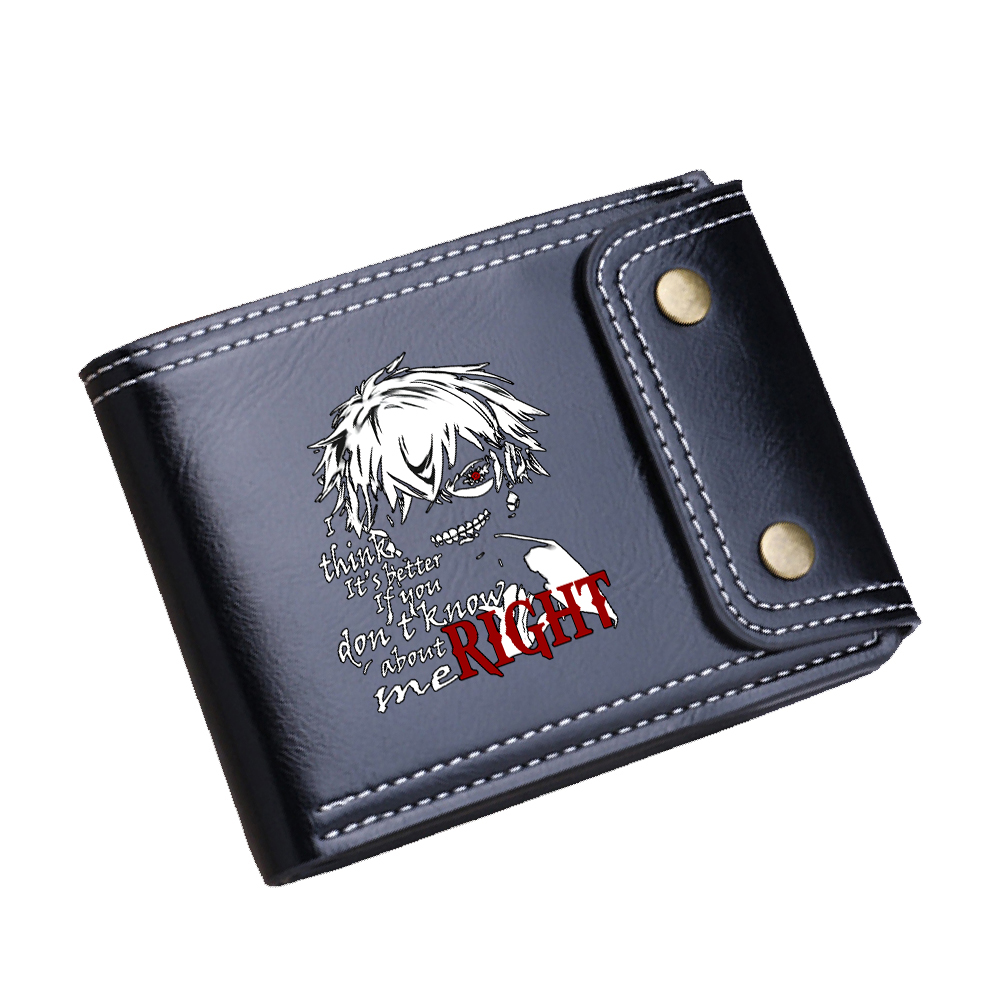 アニメ東京グール高級ショートウォレットIDカードホルダーPU - Luxury Bags In Tokyo のレビューと価格