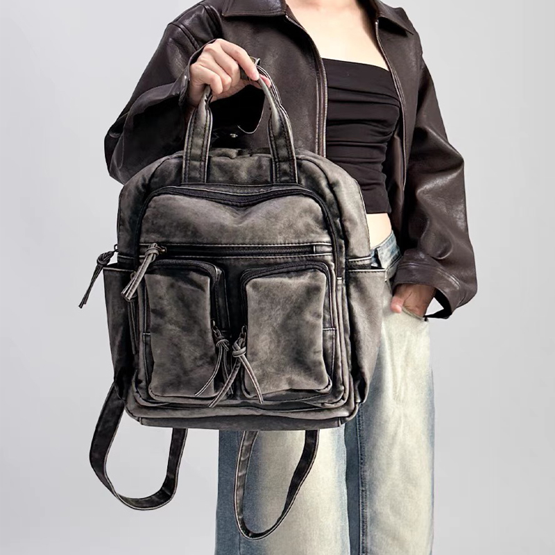 高級ソフトウォッシュPUレザーバックパック、トレンドの女子向 - Luxury Bags Trending のレビューと価格