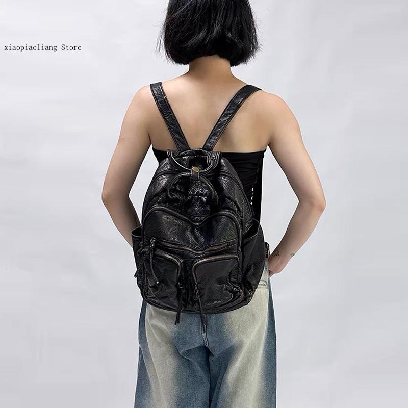 高級ソフトウォッシュPUレザーバックパック、トレンドの女子向 - Luxury Bags Trending のレビューと価格