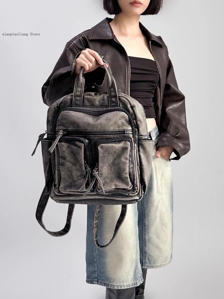 高級ソフトウォッシュPUレザーバックパック、トレンドの女子向 - Luxury Bags Trending のレビューと価格