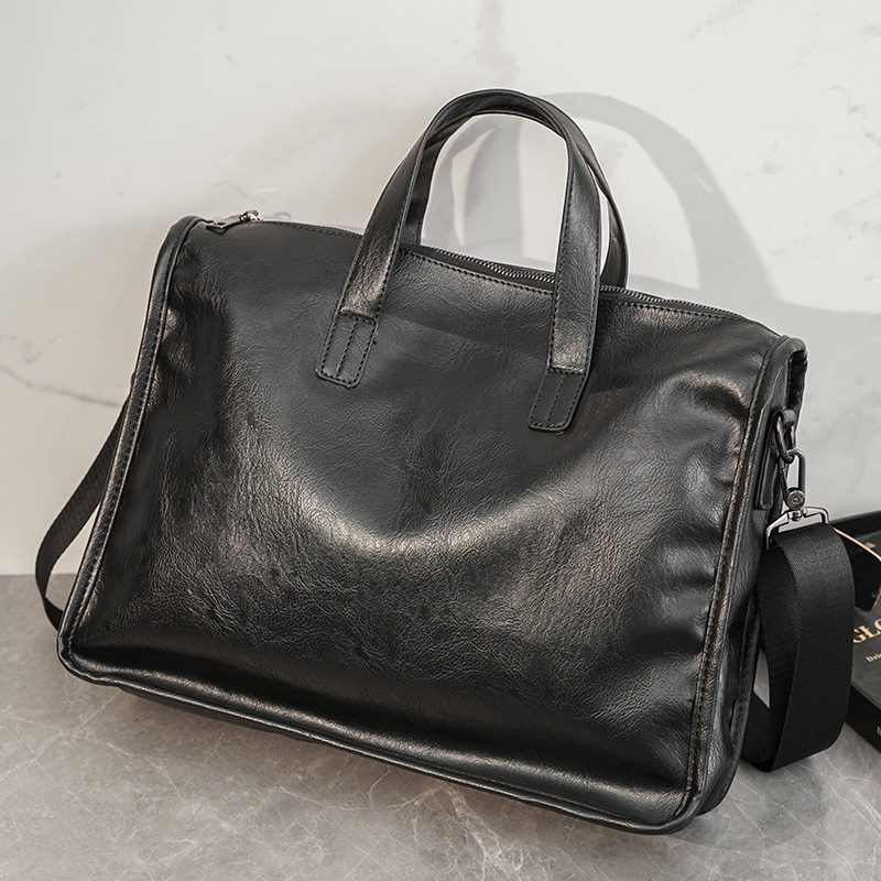 カジュアルビジネスメンズハンドバッグファッション大容量ブリー - Luxury Tote Bags With Zipper のレビューと価格