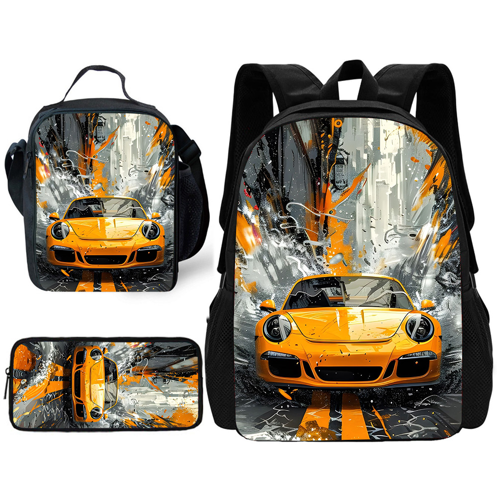 子供学校ファッション高級スポーツカーバックパックランチバッグ - Luxury Bags Trending のレビューと価格