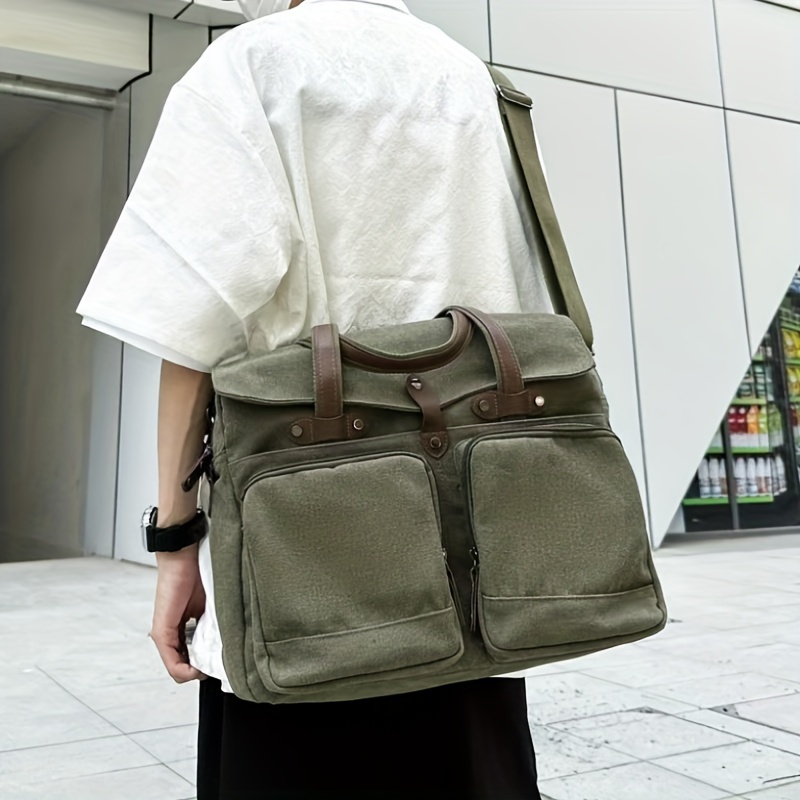 1 個調節可能なワイドストラップキャンバスワーククロスボディ - Canvas Tote Designer のレビューと価格