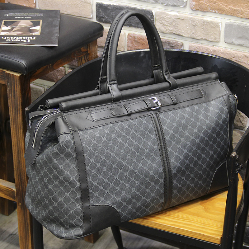 メンズチェック柄トラベルバッグ,大容量ハンドバッグ,トップハ - Luxury Tote Bags With Zipper のレビューと価格