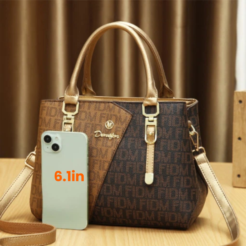 3点セットの女性用バッグ、高級プレミアムレザーのプリント入り - Luxury Bags のレビューと価格