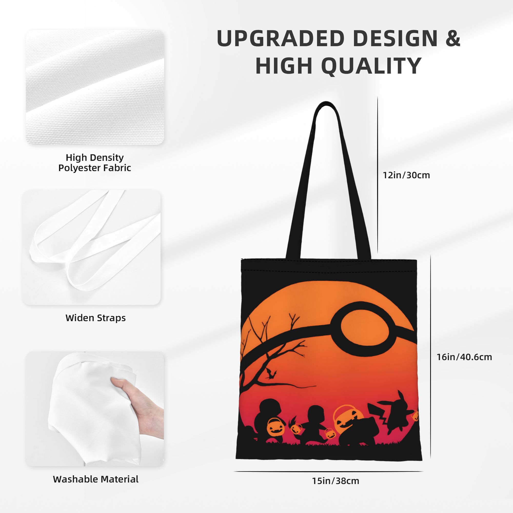 1PC 大容量 Electroweb ピカチュウ ピカチュウ - Canvas Tote Designer のレビューと価格