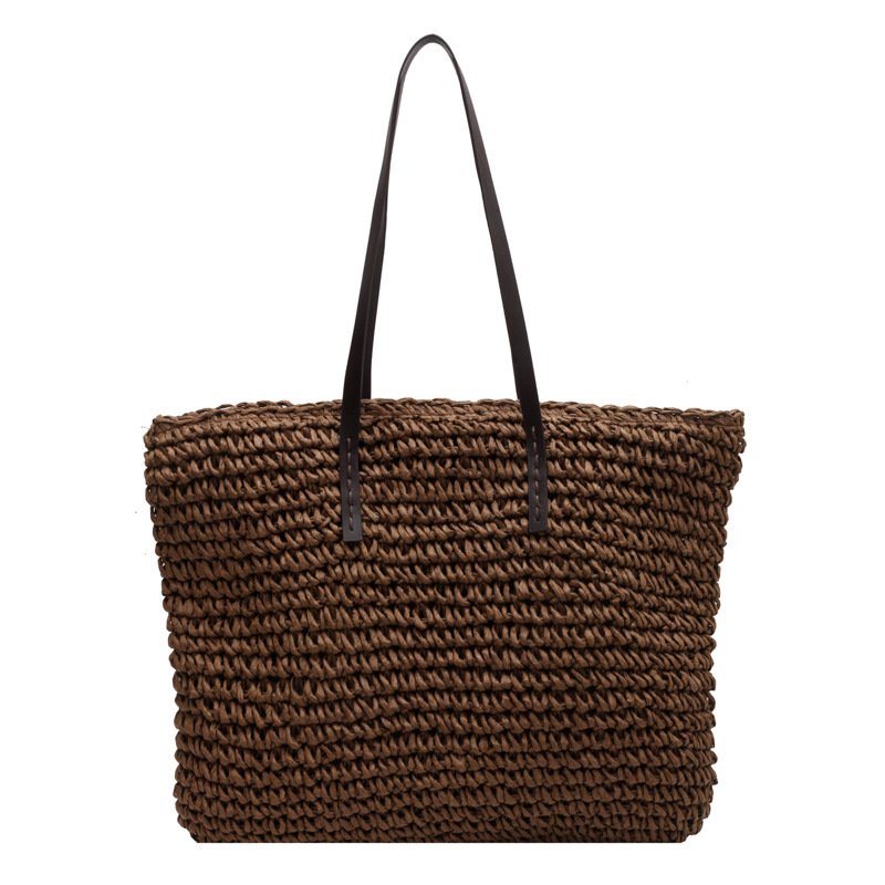 女性のための大きな編まれたストローバッグ,ビーチバッグ,大容 - Luxury Bags For Summer のレビューと価格