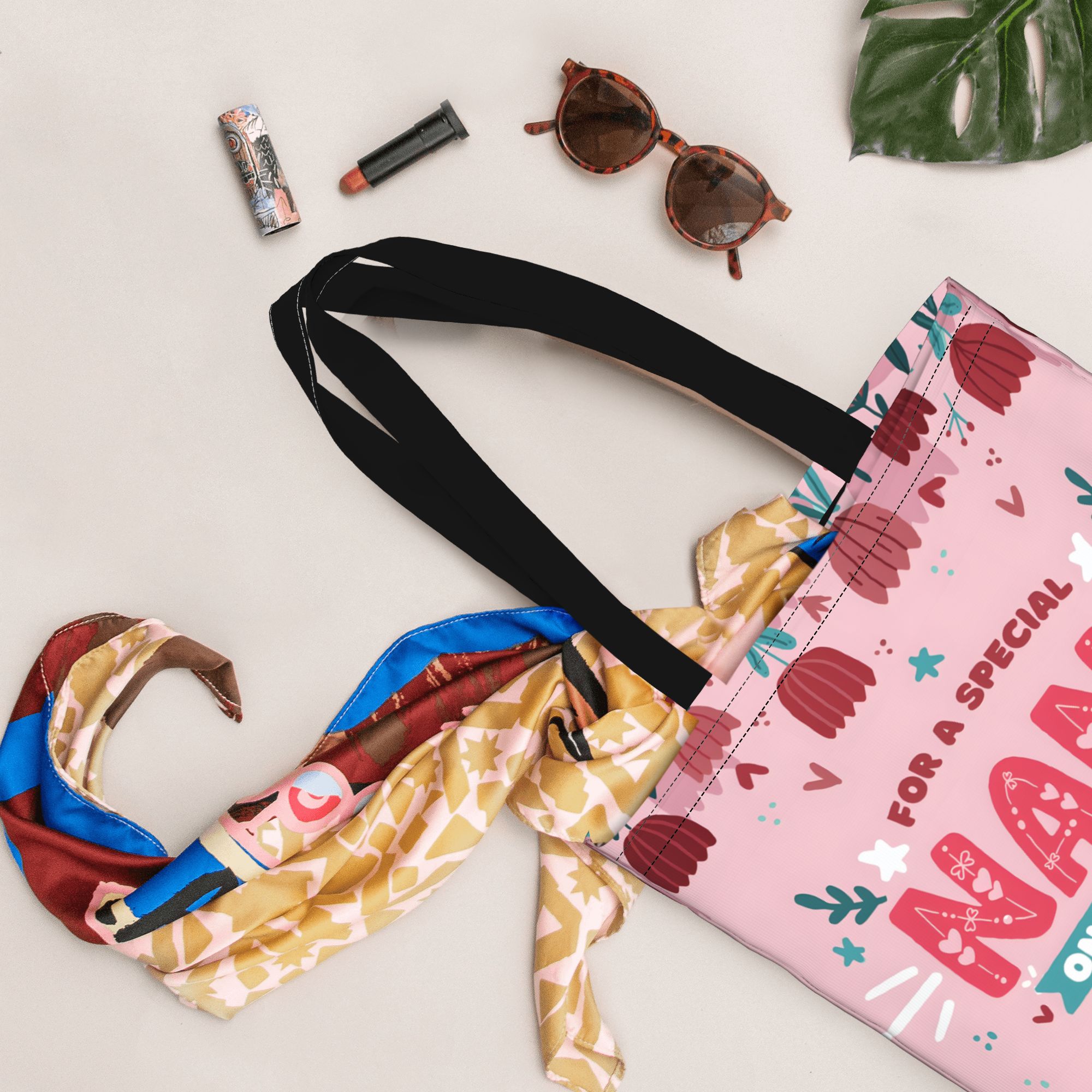 1PC 大容量ナナラブ母の日ギフトキャンバストートバッグ折り - Canvas Tote Designer のレビューと価格