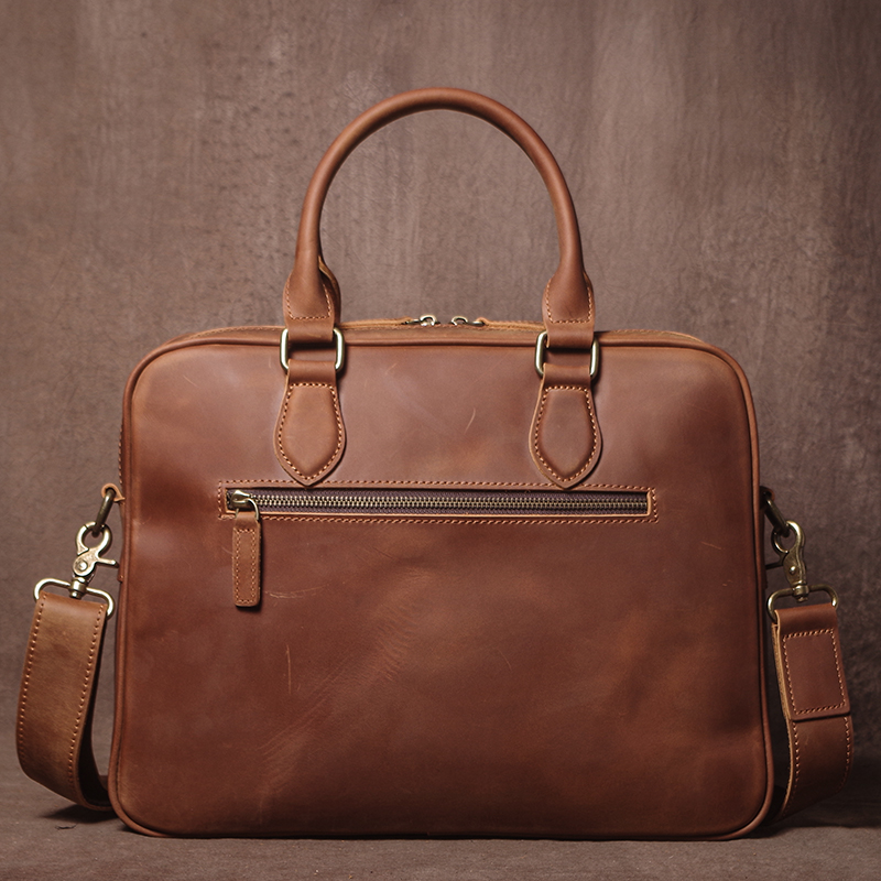 GURO 男性クレイジーホース牛革ブリーフケース高級本革ハン - Luxury Tote Bags With Zipper のレビューと価格