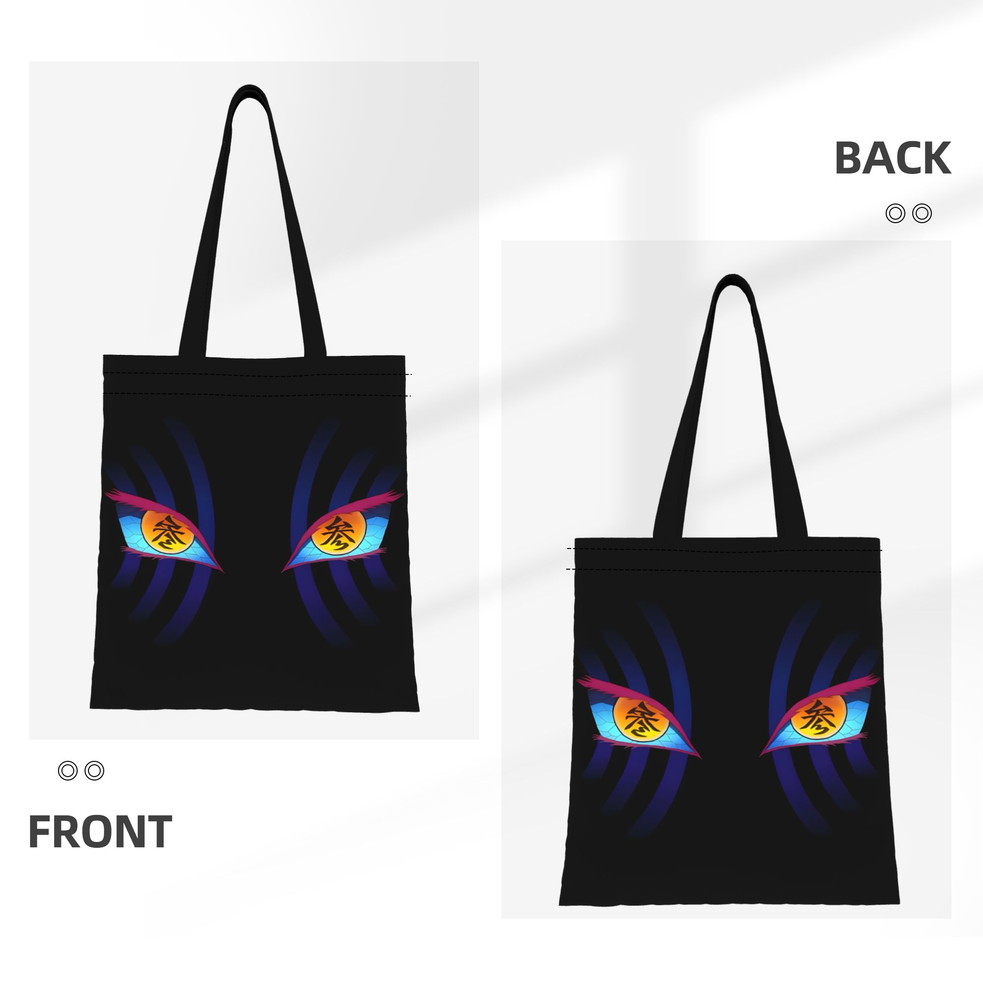 1PC 大容量アカザの目デーモンスレイヤーキャンバストートバ - Canvas Tote Designer のレビューと価格