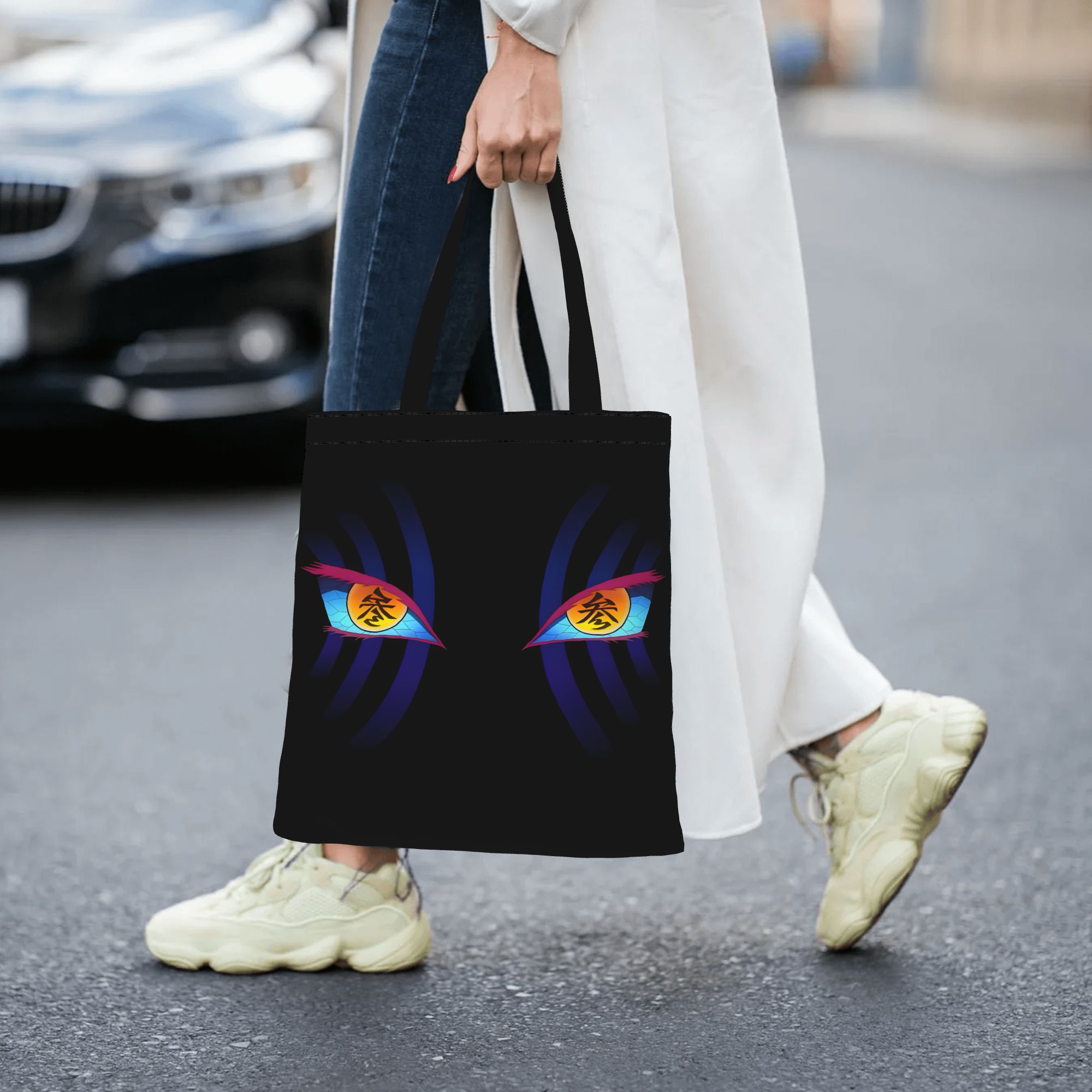 1PC 大容量アカザの目デーモンスレイヤーキャンバストートバ - Canvas Tote Designer のレビューと価格