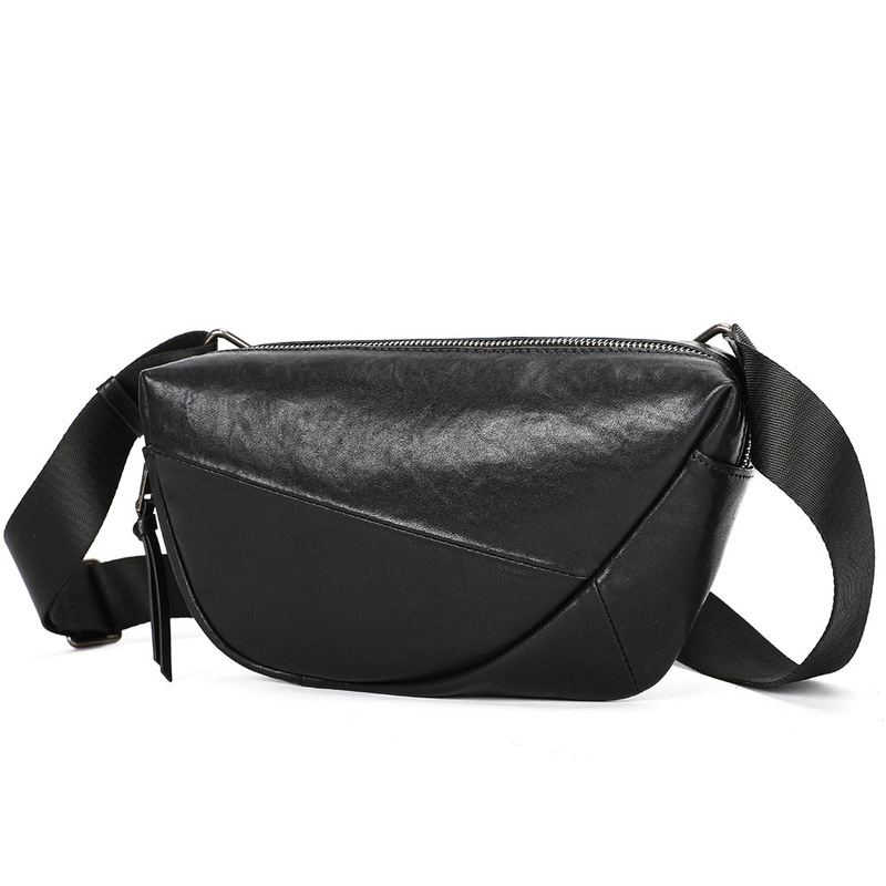 ヴィンテージ加工の本革メンズチェストバッグ、カジュアルでシン - Saddle Bag Distressed のレビューと価格