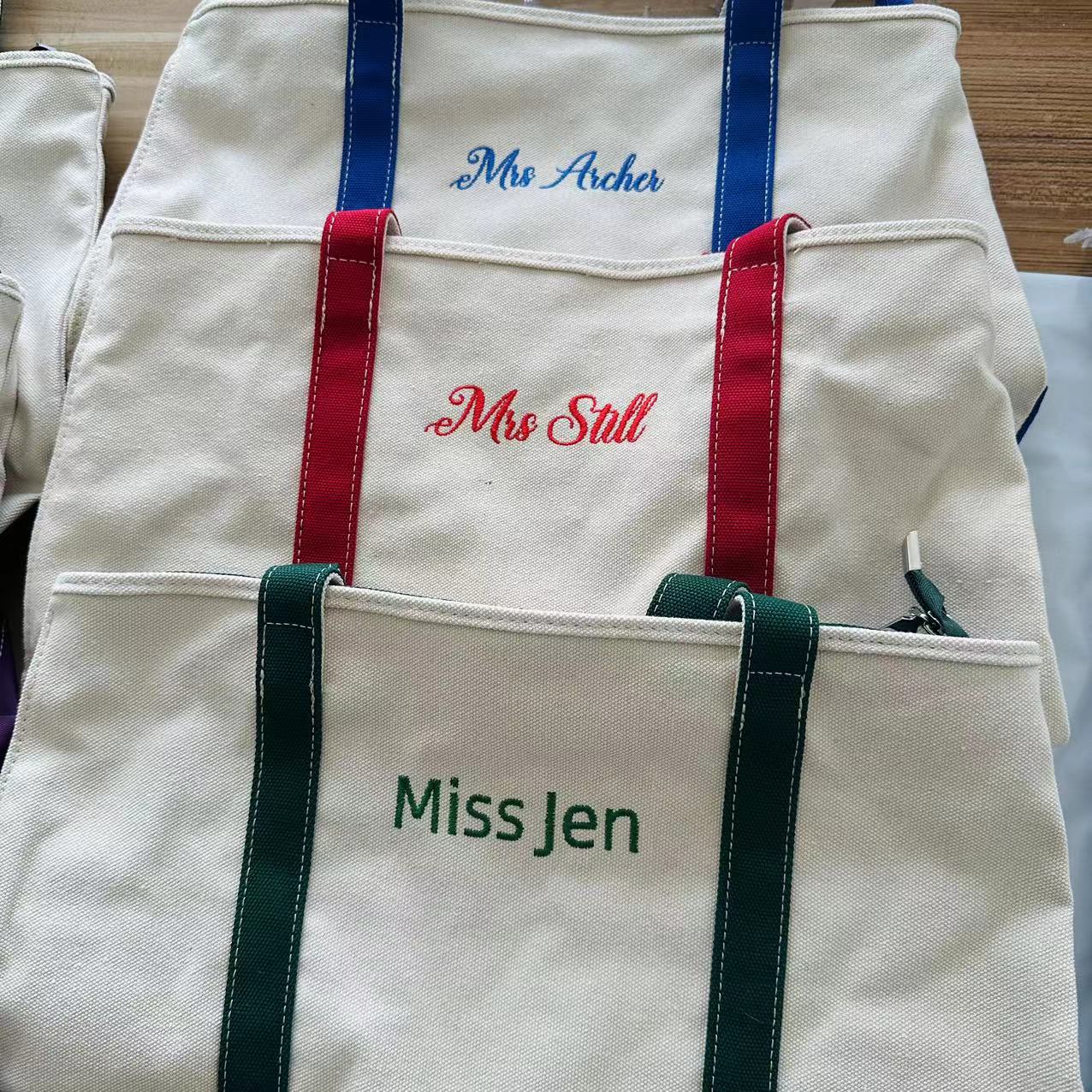パーソナライズされたボートバッグ,刺embroidered名 - Canvas Tote Designer のレビューと価格