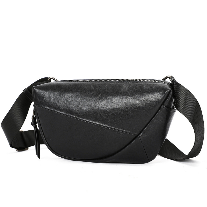 ヴィンテージ加工の本革メンズチェストバッグ、カジュアルでシン - Saddle Bag Distressed のレビューと価格