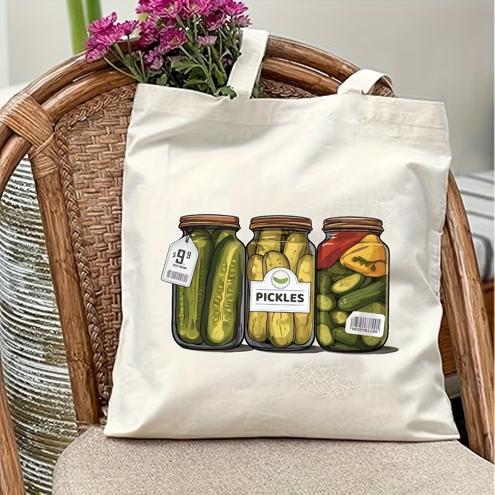 キムチ柄デザインの大容量丈夫なキャンバストートバッグ、再利用 - Canvas Tote Designer のレビューと価格