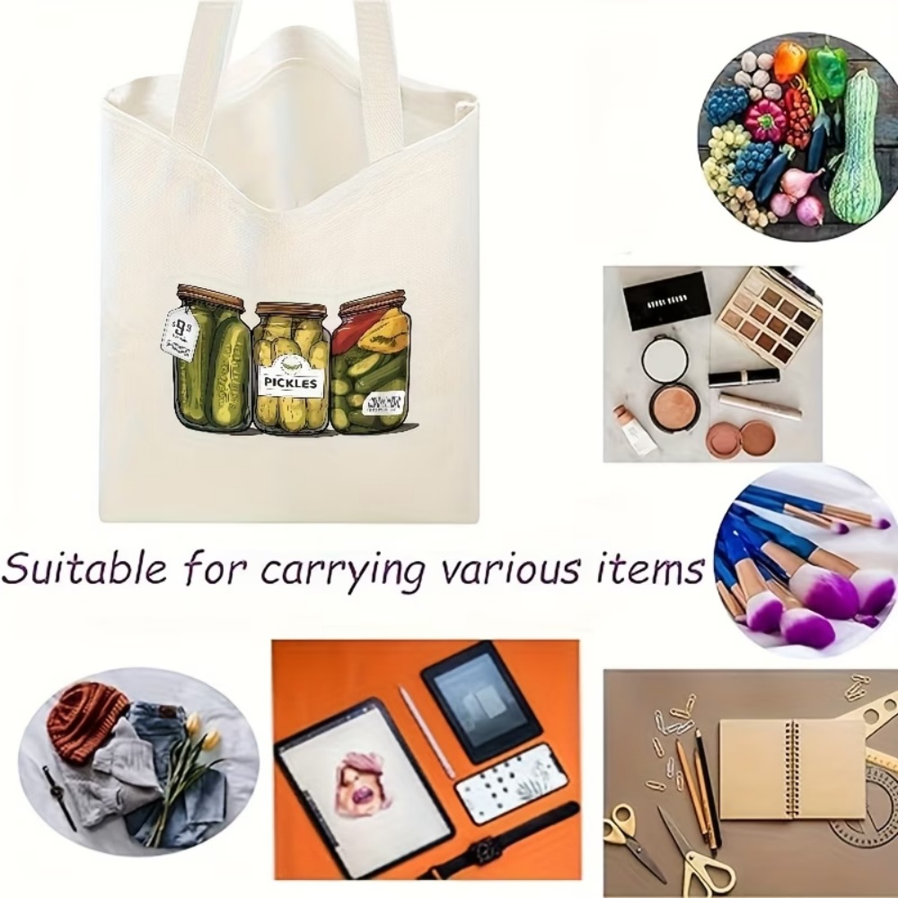 キムチ柄デザインの大容量丈夫なキャンバストートバッグ、再利用 - Canvas Tote Designer のレビューと価格